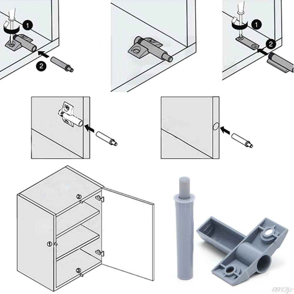 10 x Kitchen Cabinet Door Drawer Soft Quiet Close Closer Damper Buffers + Screws