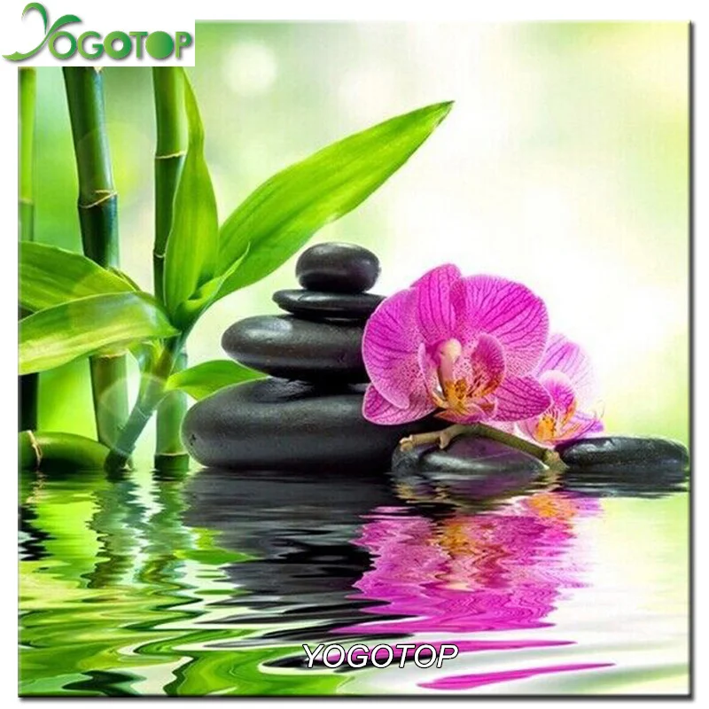

YOGOTOP Diamond Painting cross stitch Full Mosaic Sets Diamond Embroidery orchid Needlework Patchwork DIY Painting SD013