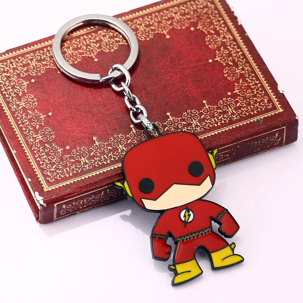 

Cartoon The Flash Keychain Metal Alloy Anime Key Rings Holder Chaveiro Car Key Chain Jewelry For Xmas Gifts HC11885