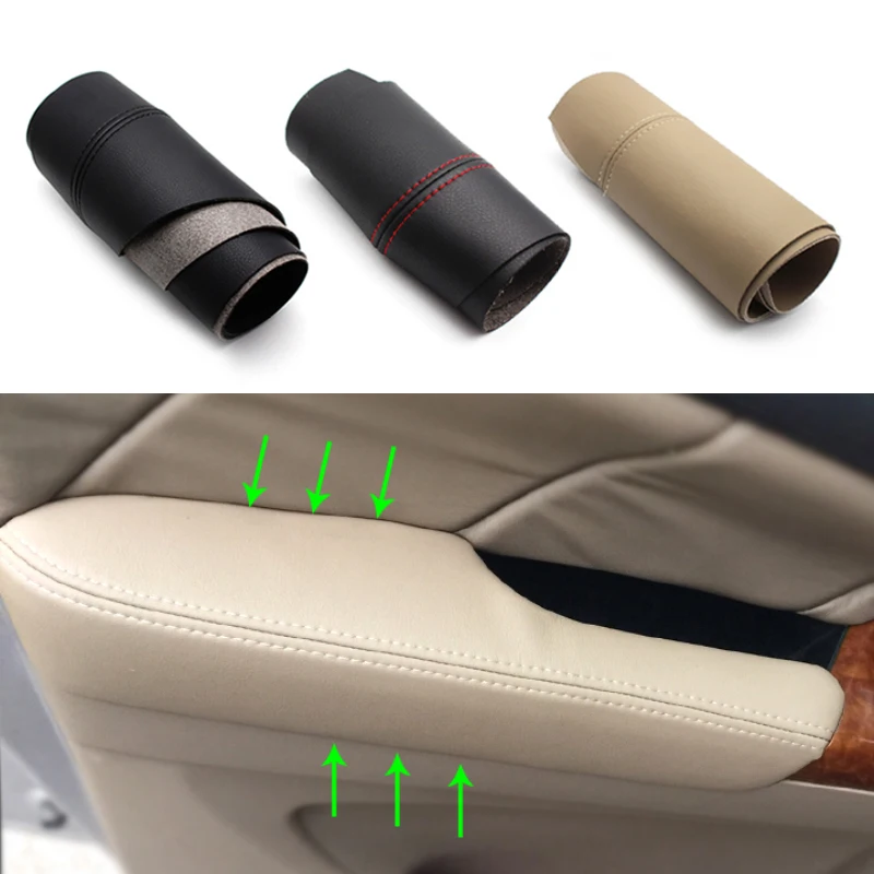 

For Honda Odyssey 2004 2005 2006 2007 2008 2pcs/set Car Door Handle Panel Armrest Microfiber Leather Cover