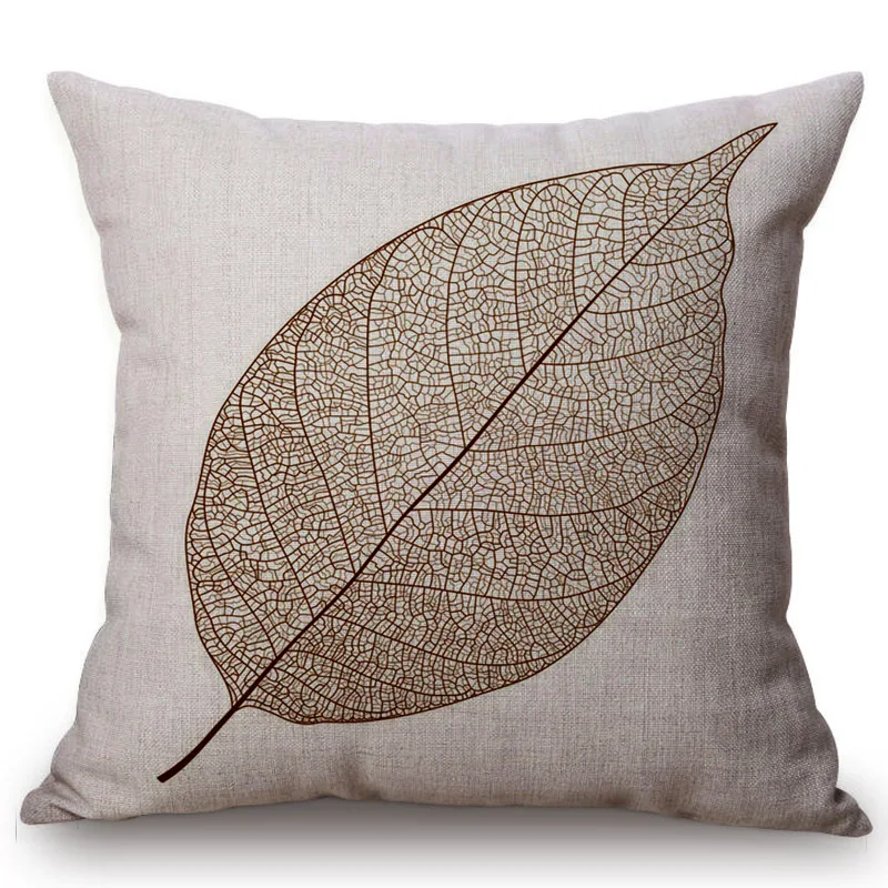 Brown Coffee Leaf Decorative Pillow Cover Cushion Cover Kids Bedding Sets Gift Nordic Concise