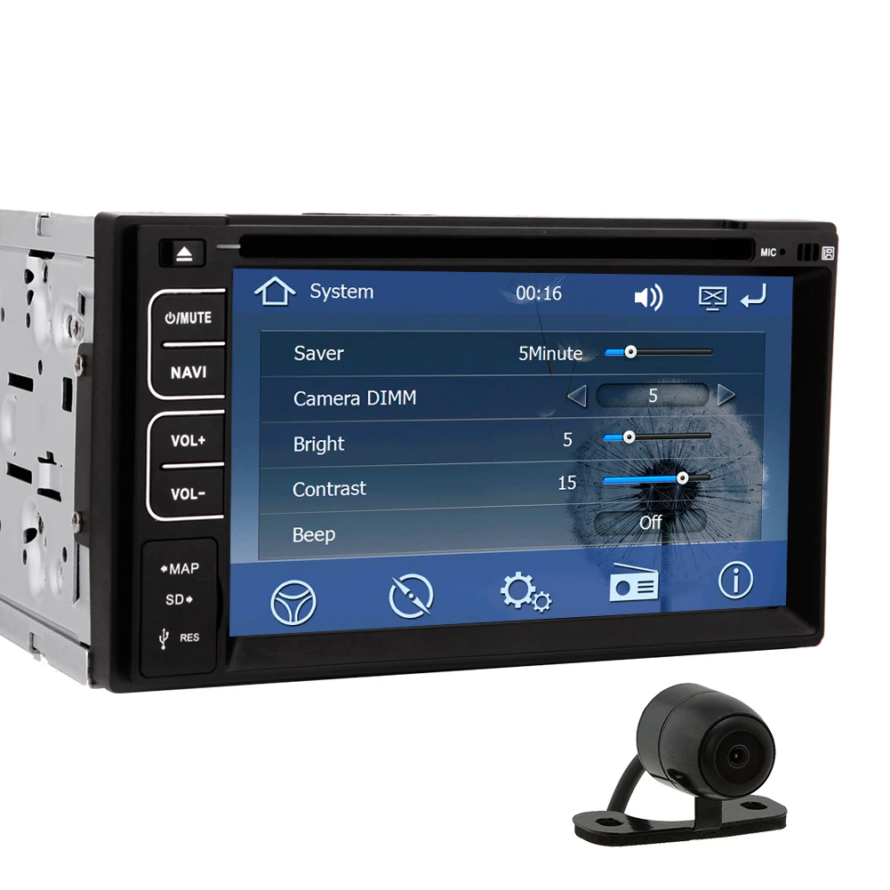 Sale MP3 Head Unit Auto Car DVD Player Autoradio CAM MP4 PC Steering Wheel Radio GPS Stereo EQ Map Touchscreen Bluetooth 14