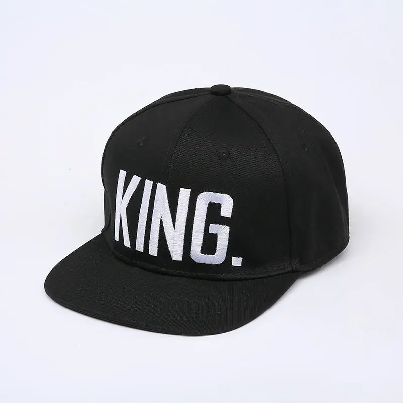 4 цвета KING QUEEN бейсболка с вышивкой акриловые мужские и женские парные бейсболки подарки модные хип-хоп спортивные шапки Горячая Распродажа - Цвет: black king