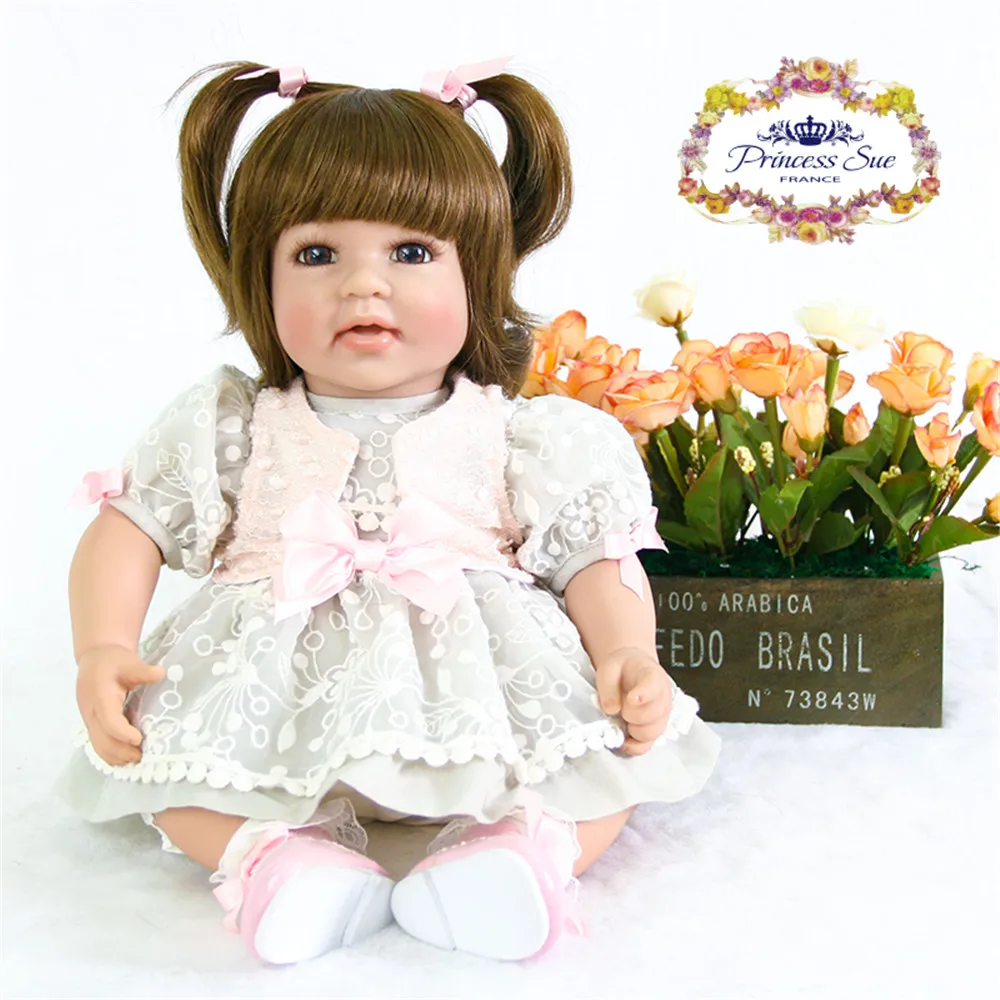 

20 inch 50 cm reborn Silicone dolls, lifelike doll reborn Lovely baby boy and girl's holiday gift