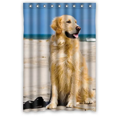 High Quality Modern Design Polyester Fabric Shower Curtain Print High Quality Modern Design Polyester Fabric Shower Curtain Print Cute Doggy Golden Retriever Bath Screen Size 48 X 72 In Curtains From Home