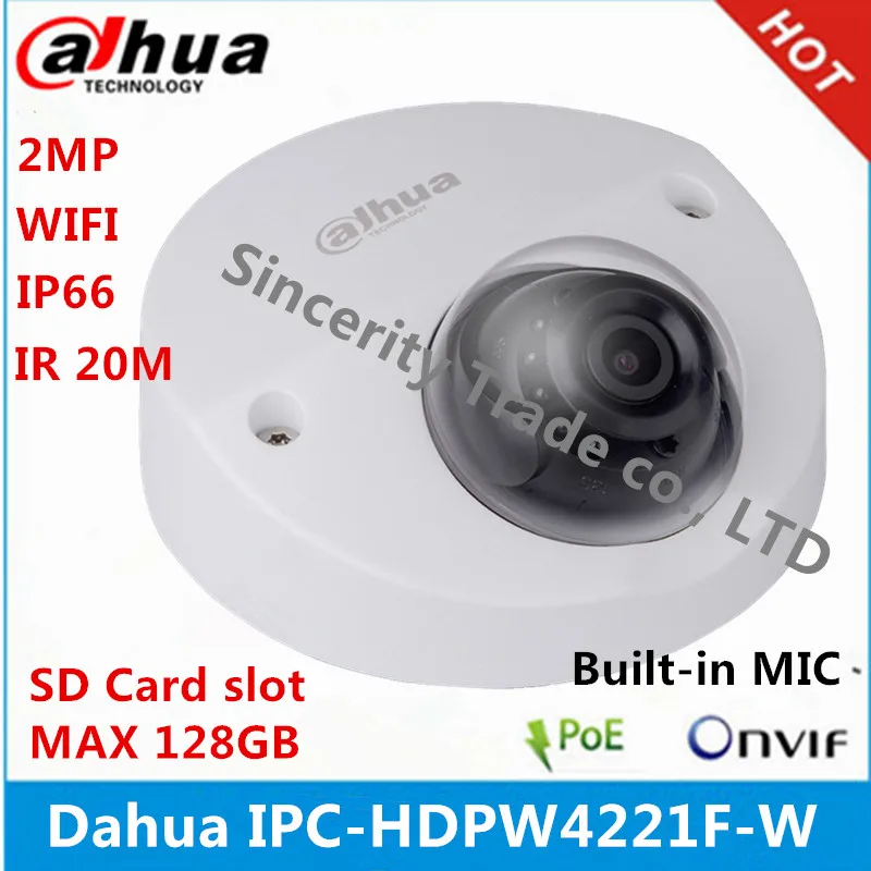 Original Dahua English version Wifi Camera IPC-HDPW4221F-W 2MP Built-in Mic with SD Card slot HDPW4221F-W ip camera
