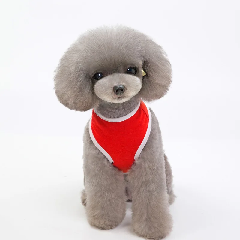 4 Colors Choice Mustache Printing Dog Summer Vest Puppy Little Dog Shirts Teddy Dog Clothes Pet Apparel