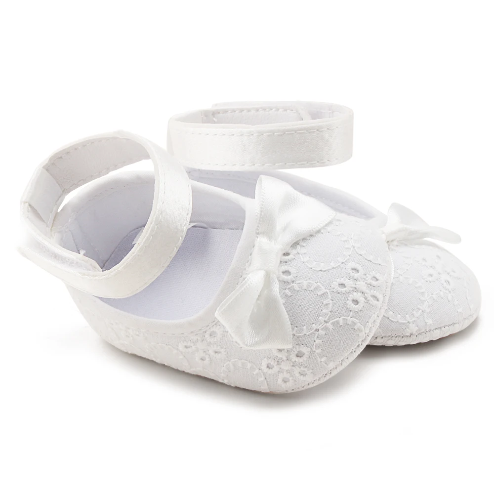Новорожденный детская обувь бабочка-узел белый христианское распятье обувь для малышей для маленьких мальчиков и девочек мягкая подошва Первые ходунки