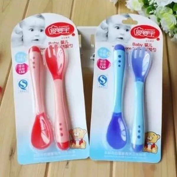 Temperature Sensing Spoon Soft Silicone Head Feeding Utensils-A068 | Мать и ребенок