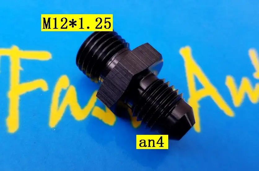 

male M12 P1.25 M12 * 1.25 M12*1.25 to 4an an4 an 4 male adaptor adapter Fitting