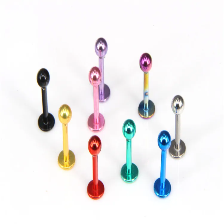 stainless steel titanium nose lip nail allergy body piercing belly ring