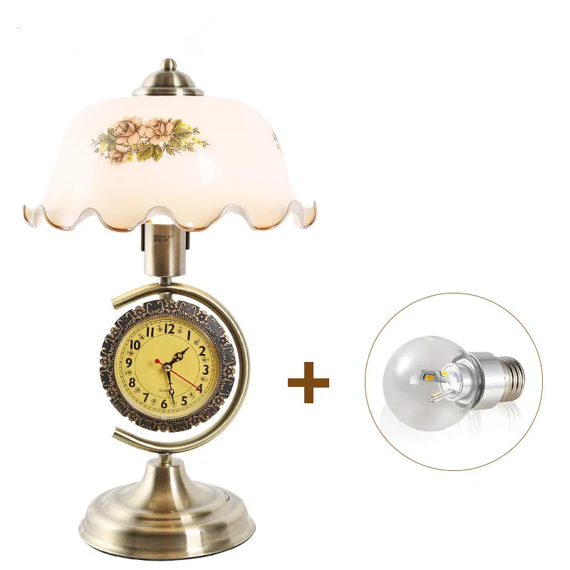 Buy European style Vintage Clock with adjustable light