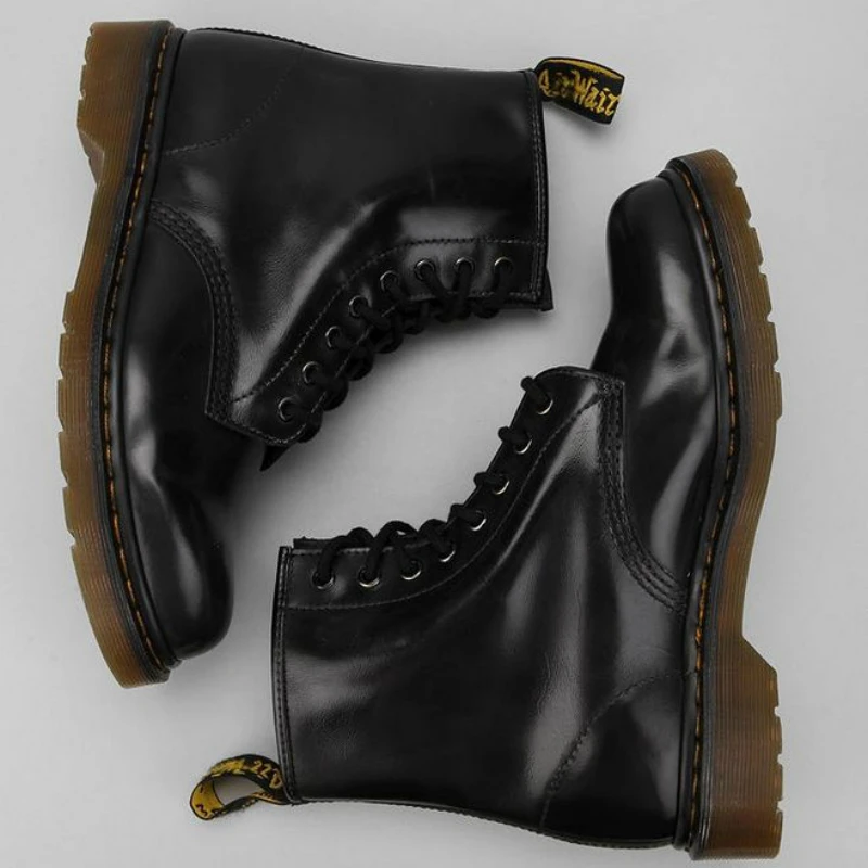 Botas Dr Cuero 1460 rojo marrón Martin Genuino Básicos Los Zapatos El De Hombres Negro TUqBwR