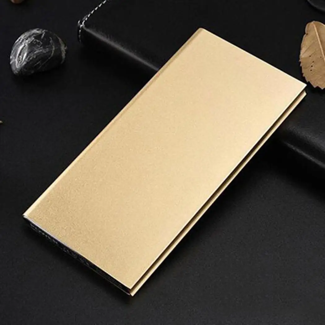 9mm Ultra-thin 20000mAh Power Bank Portable External Battery Pack Mobile Phone Charging Powerbank For Xiaomi MI iPhone X Note 8 - Цвет: Gold