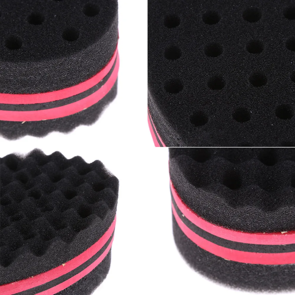 Baru Sihir Rambut Memutar Spons Ellipse Ganda Sides Hitam Orang