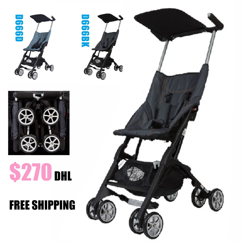 pockit PORTABLE FOLDING SHOCK ABSORB BABY CARRIAGE smart STROLLER ULTRA