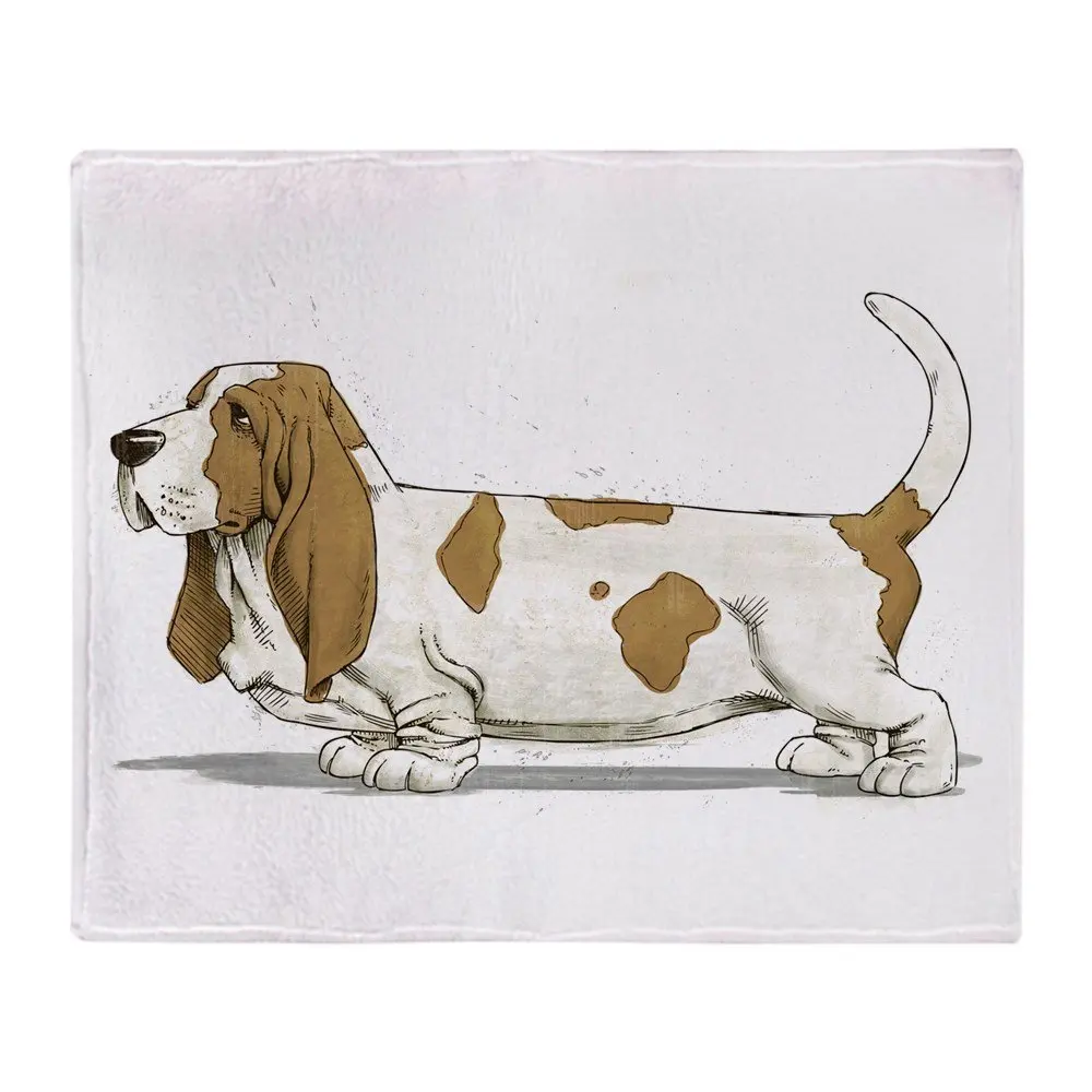 Basset Hound Weiche Fleece Decke Wirft Fleece Decke Manta Coberto Für Sofa Bett Auto Büro Günstig