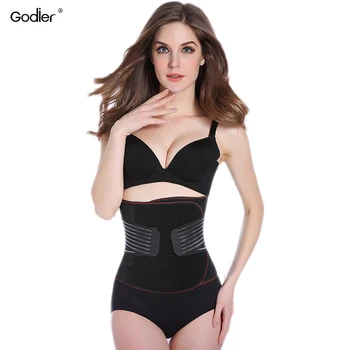 

Godier Waist Slimming Belt Women Waist Cincher Modeling Strap Postpartum Tummy Trimmer Shaper Breathable Cummerbund Girdle328