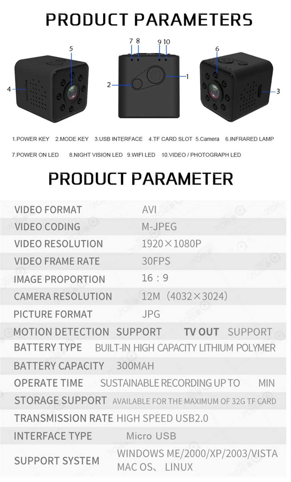 Новая мини-камера SQ23 wifi 1080 P HD видео датчик ночного видения Водонепроницаемая микрокамера DVR Motion SQ13 мини камера обновленная версия