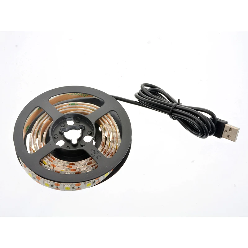 

LED Strip Light USB Powered DC 5V TV Background Lighting 60leds 1m 5050 Waterproof Led Strip Lamp Warm White Light
