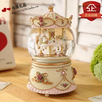

Merry snow crystal ball music box music box birthday gift for new year's day to send children male and female friends bestie