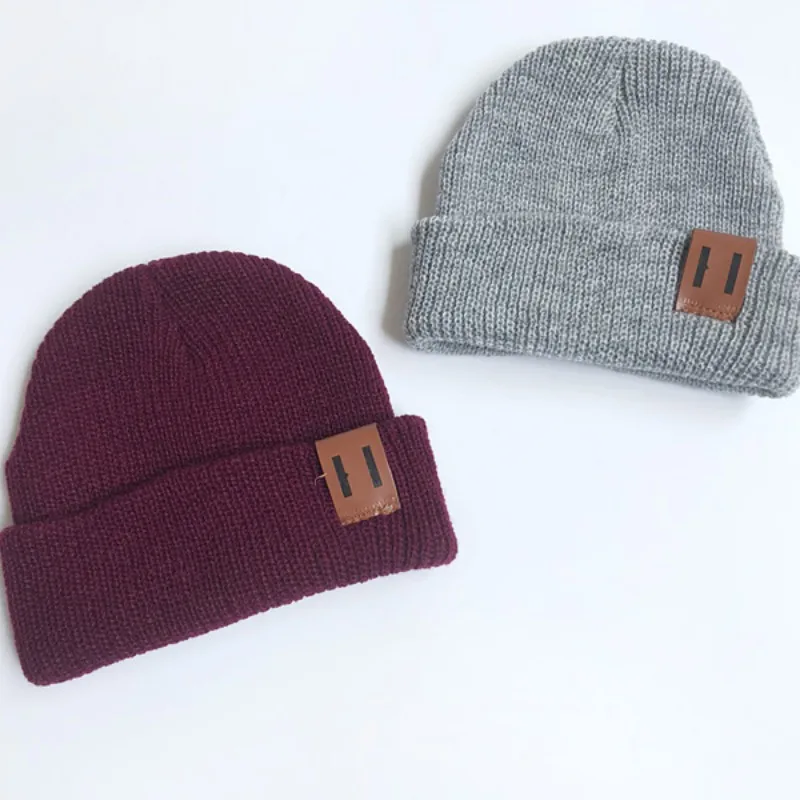 Toddler Kid Winter Hip-hop Outdoor Caps Baby Boy Girl Trendy Warm Chunky Soft Stretch knitted Hats 0-6Y
