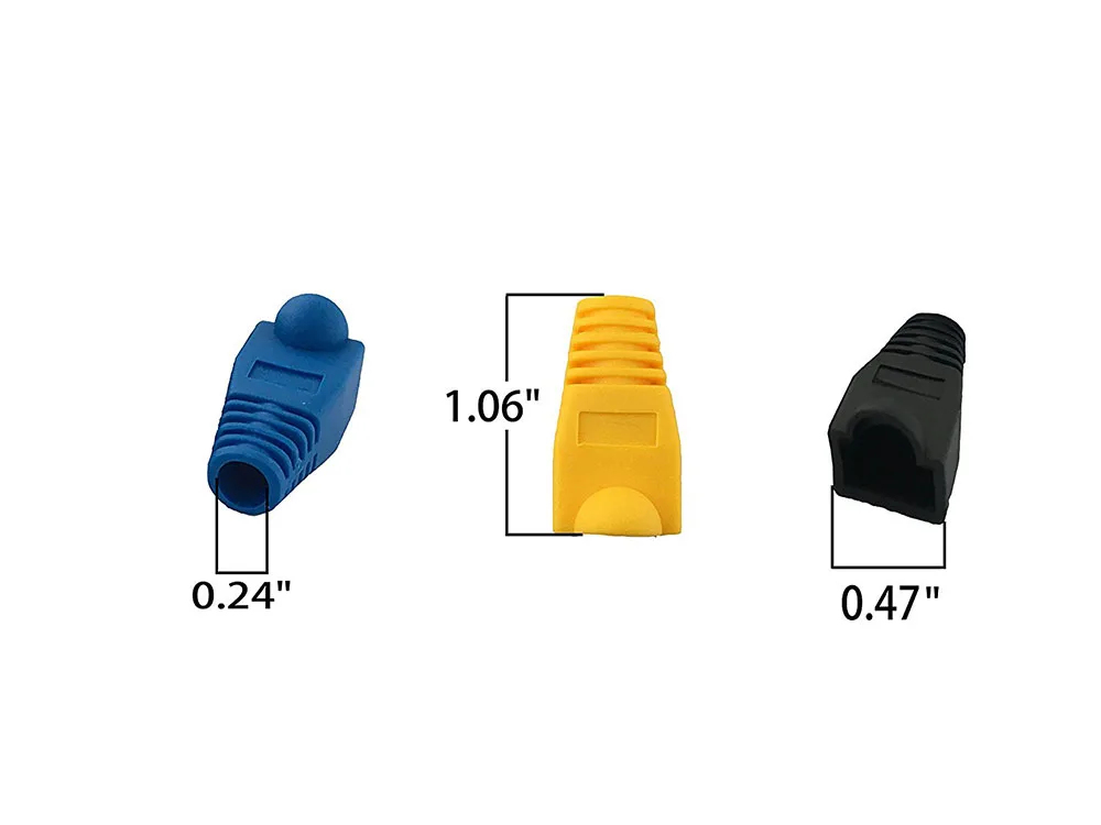 100 Pcs Mixed Color CAT5E CAT6 RJ45 Ethernet Network Cable Strain Relief Boots Cable Connector Plug Cover ethernet cable ethernet network plug ethernet cable connector network cable connector