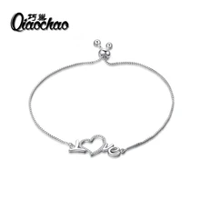 New Women Fashion LOVE Bracelets Luxury Round Cubic Zirconia Bracelet for Women Wedding Jewelry S217