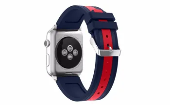 

2pcs 38mm 42mm Apple Watchbands series 1 & 2 Soft Silicone Sport Replacement Watch Band For iWatch Strap With Connectors Red