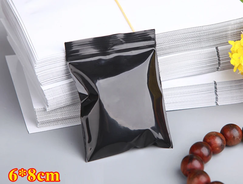 Black color Self Sealing Plastic Bags 6