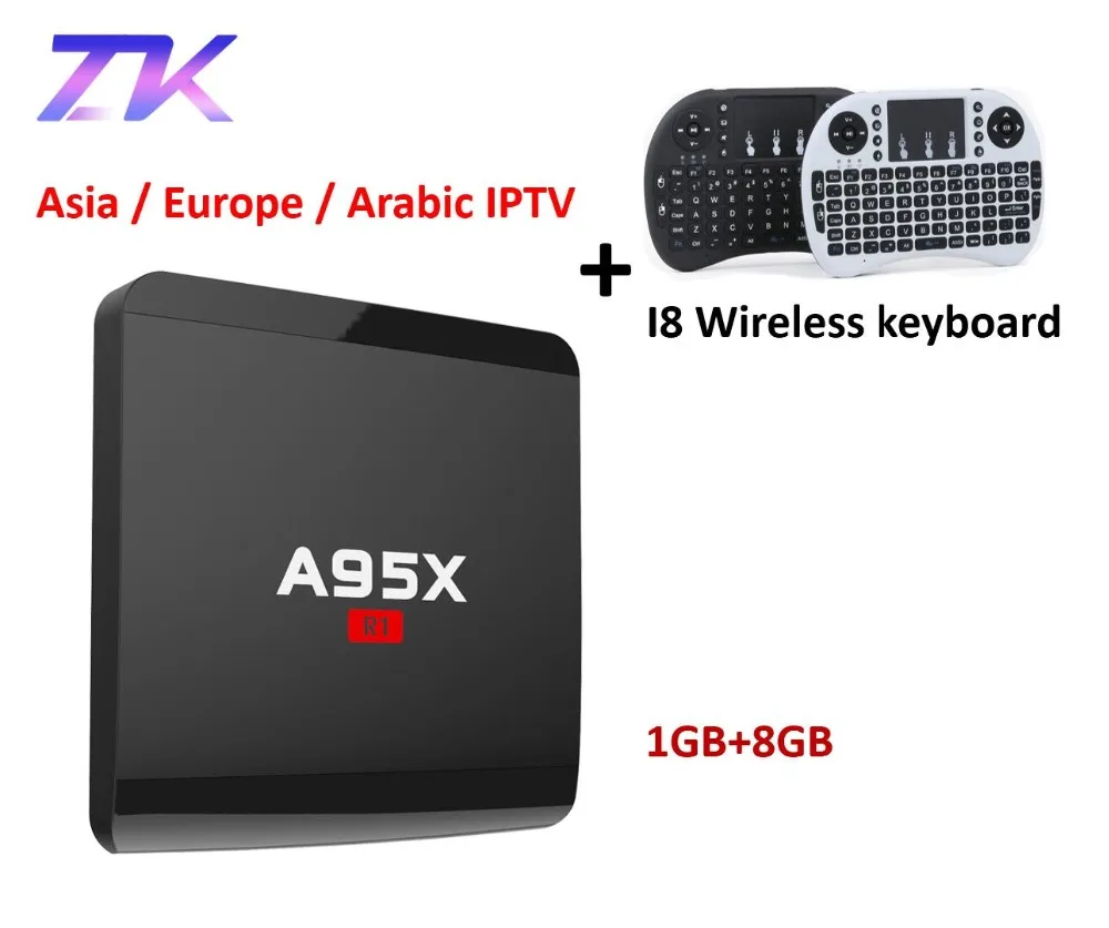 

ZKMAGIC A95X R1 Android 7.1 TV Box Amlogic S905W IPTV Lifetime Free HD Live Channel Asia Europe America Arabic Smart Set-top Box