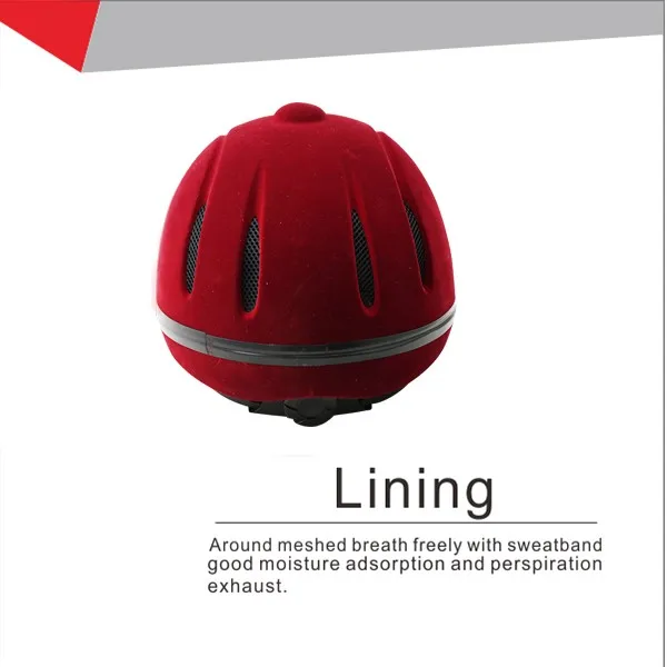 Винно-красный стекающийся классический Конный шлем для верховой езды