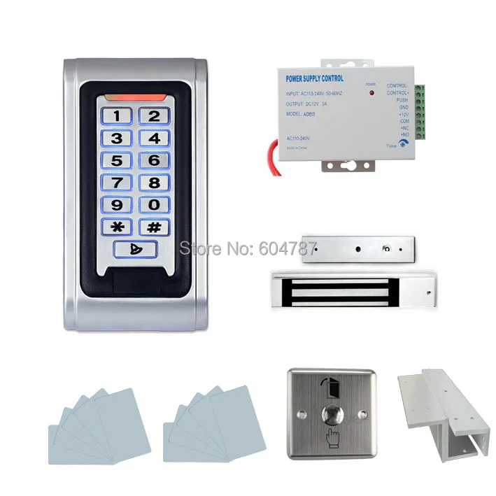 

DIY RFID Metal Door Access Control System Kit Set + 180kg Magnetic Lock NEW
