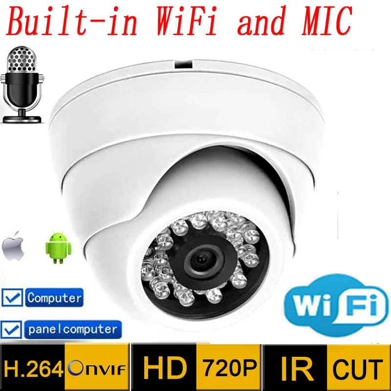 HD Wi Fi Ip камера Аудио 720p системы видеонаблюдения с микрофоном беспроводная P2P