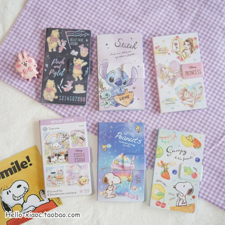 

Cartoon tsum tsum DIY Notebook Decorative Peanuts dog sticky note stitch animie notebook stickers for kids gifts