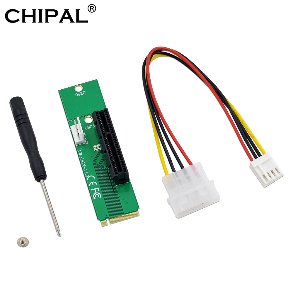 CHIPAL высокое качество NGFF M.2 к PCI E 4x 1x слот Райзер адаптер карты M2 PCIE X4 X1 конвертер