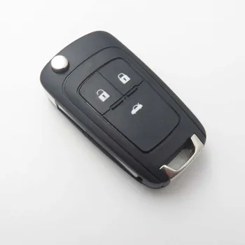 

20pcs/lot Flip Folding Remote Key Case for OPEL VAUXHALL Insignia Astra 3 Button HU100 Uncut Blade with metal opel LOGO