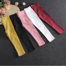 New Spring Girls Bottoming Pants Feet Pencil Pants Children Trousers H07165