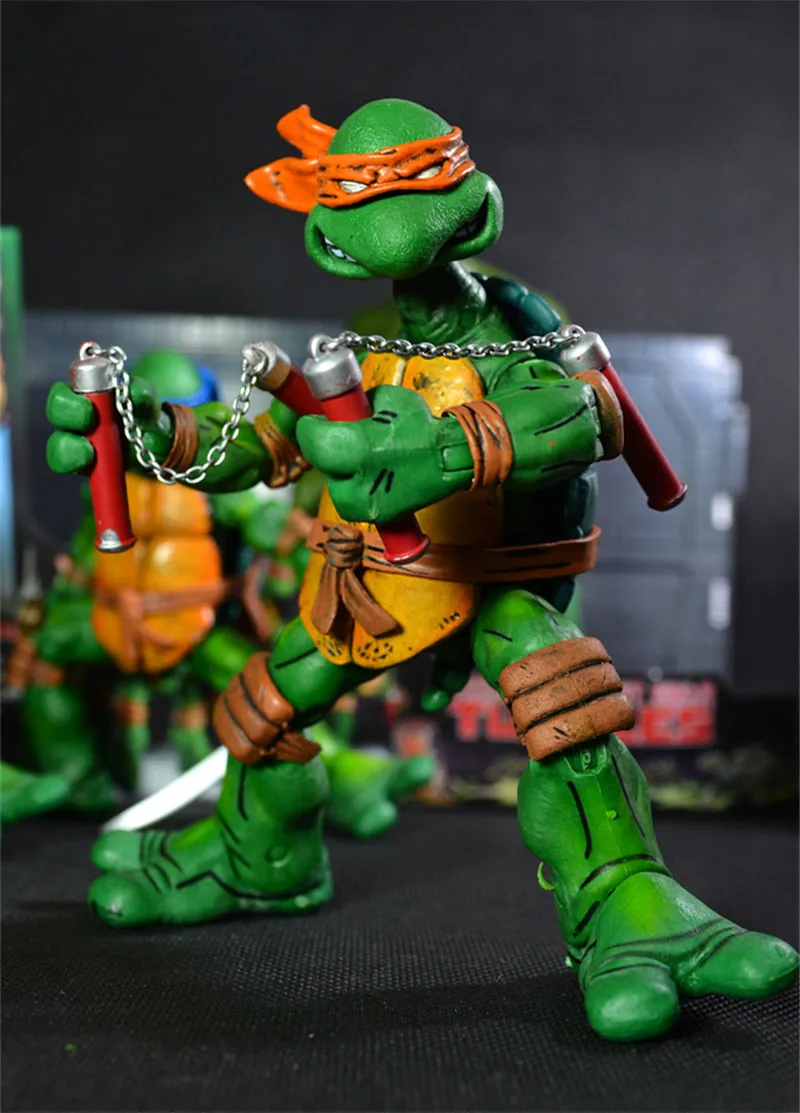 

4pieces/set Ninja soldier KungFu Turtle action doll high quality Cartoon series characters Figures toys for children Raphael