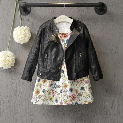 

WENDYWU 2017 new autumn leather dress PU material cortex smooth Soft handling stickers are comfortable and kind Motorcycle suits