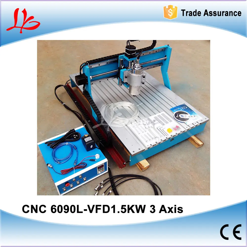 Linear Guide Rail cnc milling machine LY 6090 with 1.5kw spindle for