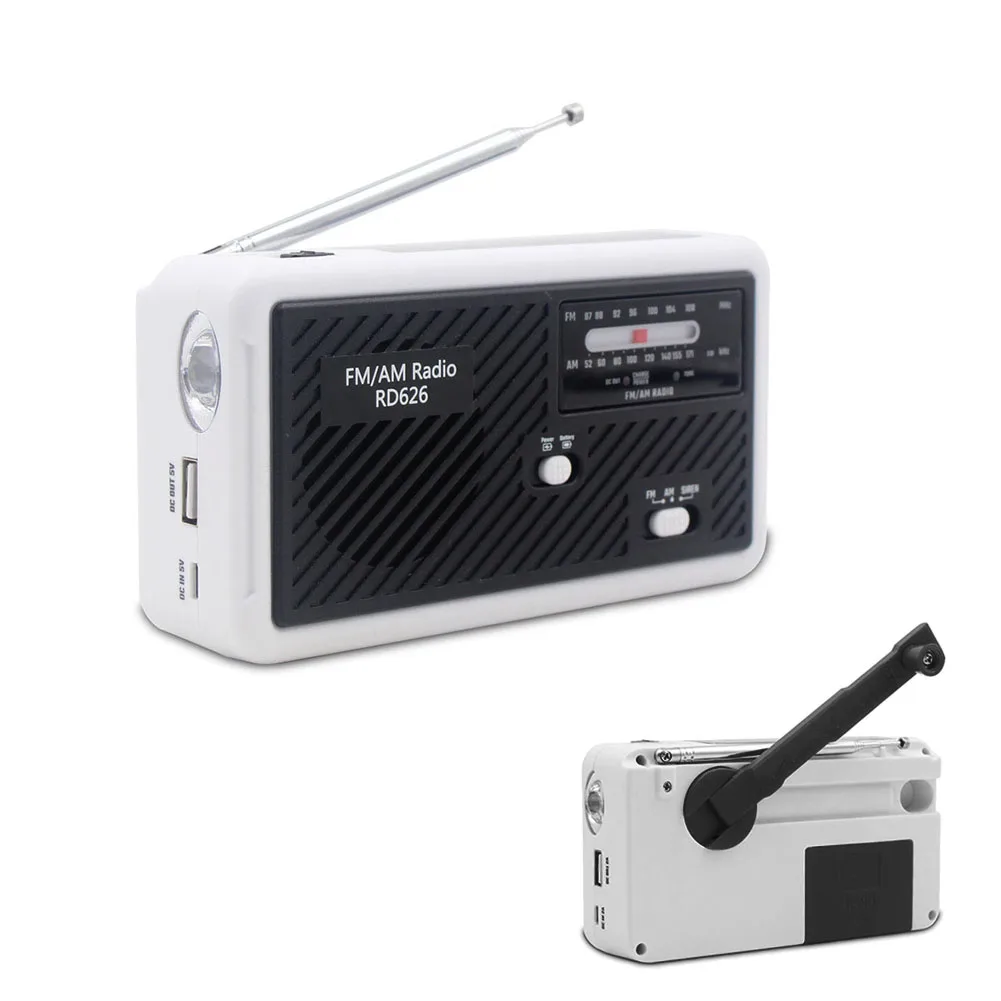 

Hand Crank Powerful AM/FM Emergency Lamp Radio Dynamo Flashlight Lighting Solar