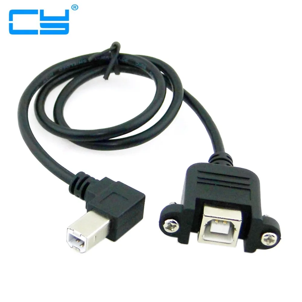 

Degree Right Angled USB B Male type to Female extension cable with screws for Panel Mount 50cm