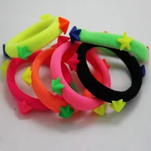 2000 шт. 3D высокое качество Для женщин девушка волосы Галстуки эластичная повязка веревка кольцо со звездами резиновая Головные уборы Интимные аксессуары