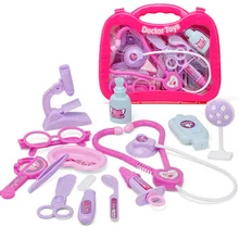 13 шт./компл. с коробкой детский игрушечный набор доктора портативный чемодан Медицинский Набор Дети Обучающие ролевые игры Классические игрушки
