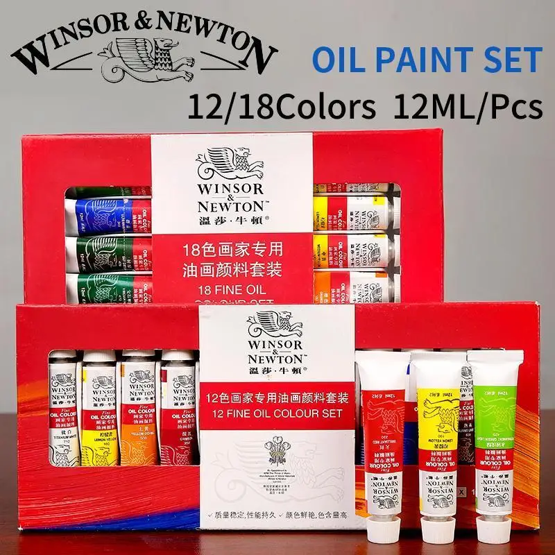 Barteen 12/18 Artist Oil Color Paint Set 12ml Tube Tips and Techniques Oil Paints for Student and Artist