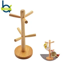 OBR деревянная форма Дерева кружка, кофейные чашки сушильная стойка для хранения держатель домашняя кухонная Вешалка Органайзер подставка с 6 крючками посуда для дома