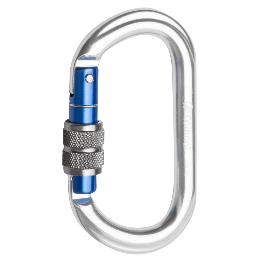 Perfeclan Rock Screw Gate Auto Locking Carabiner Climbing Safety D Type Hook Aluminum Auto Lock Screwgate D Carabiner