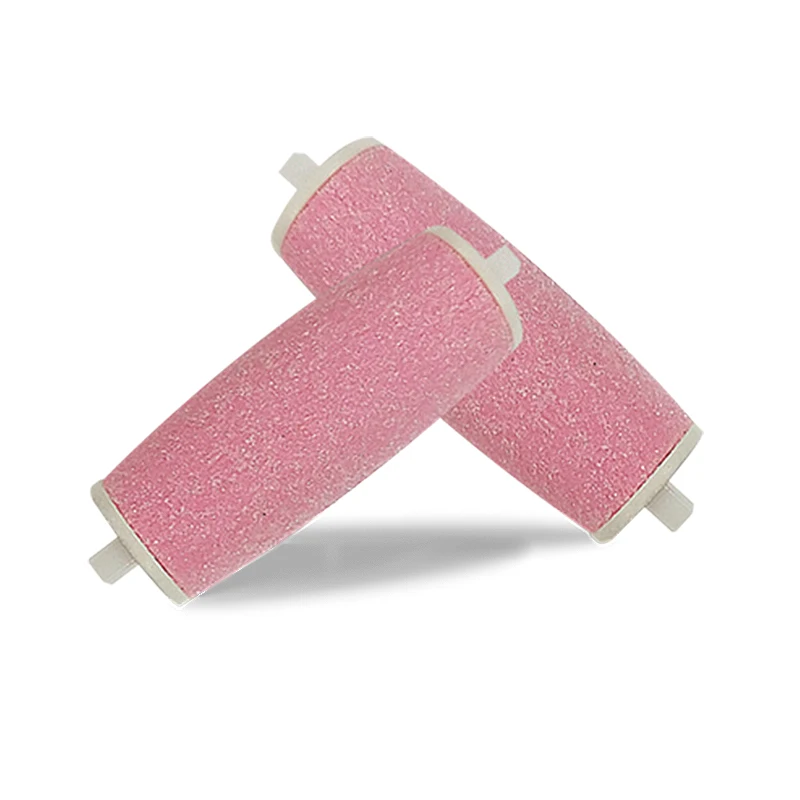 

2pcs Pink Replacement Roller Heads For Scholls Velvet Smooth Electric Foot File Express For Pedi Skin Remover With (No Package)