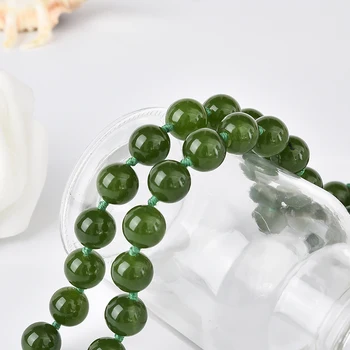 

Taiwan jade 12mm Diy Deisign Necklace Knotted Malay jasper Size For Jewelry Women Making 18inch Wholesale H12